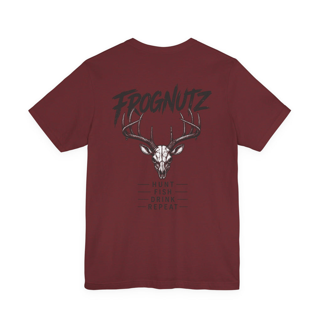 Frognutz Hunt Fish Drink Repeat | Front Logo and Back Graphic Tee