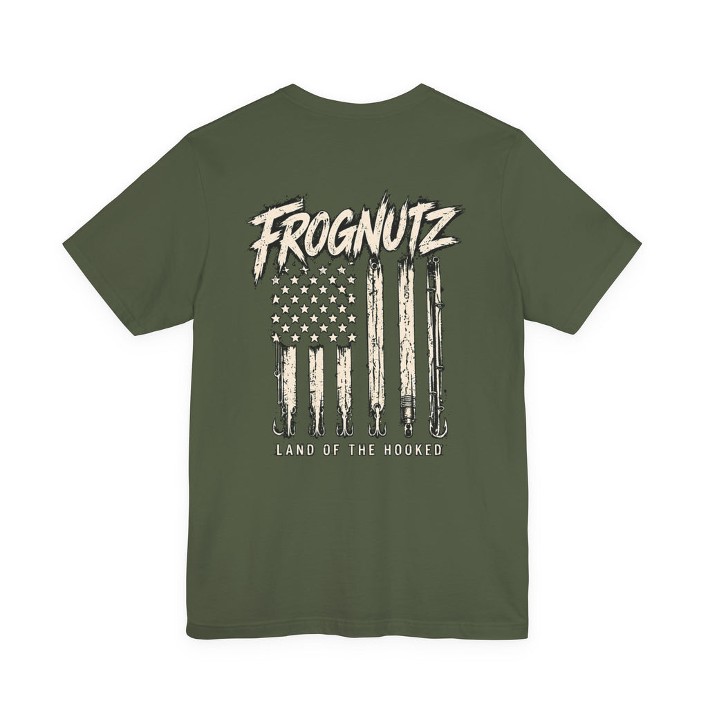 Frognutz Land of the Hooked | Front Logo and Back Graphic Tee