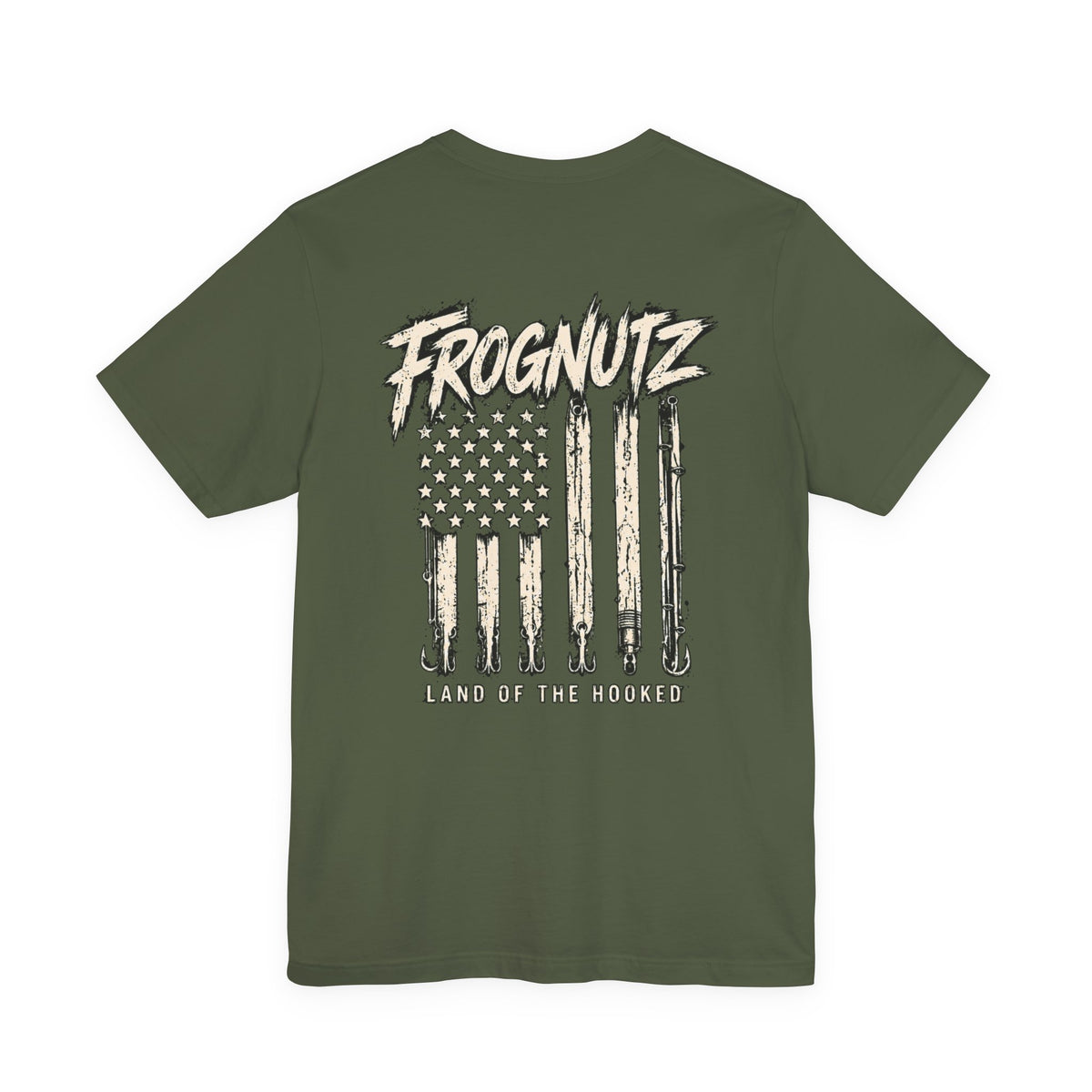 Frognutz Land of the Hooked | Front Logo and Back Graphic Tee