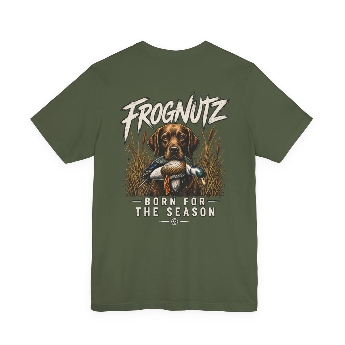 Frognutz Born for the Season | Front Logo and Back Graphic Tee