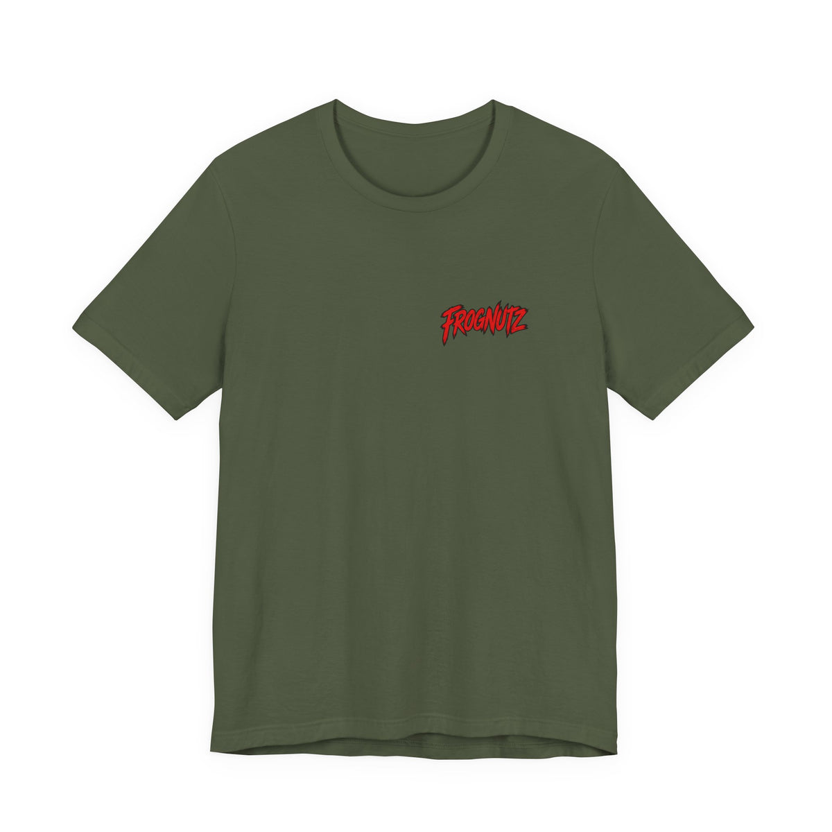 Frognutz Red White and Reel | Front Logo and Back Graphic Tee