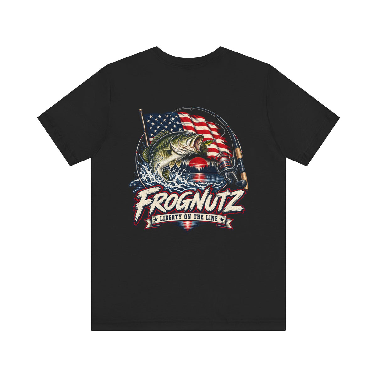 Frognutz Liberty on the Line | Front Logo and Back Graphic Tee