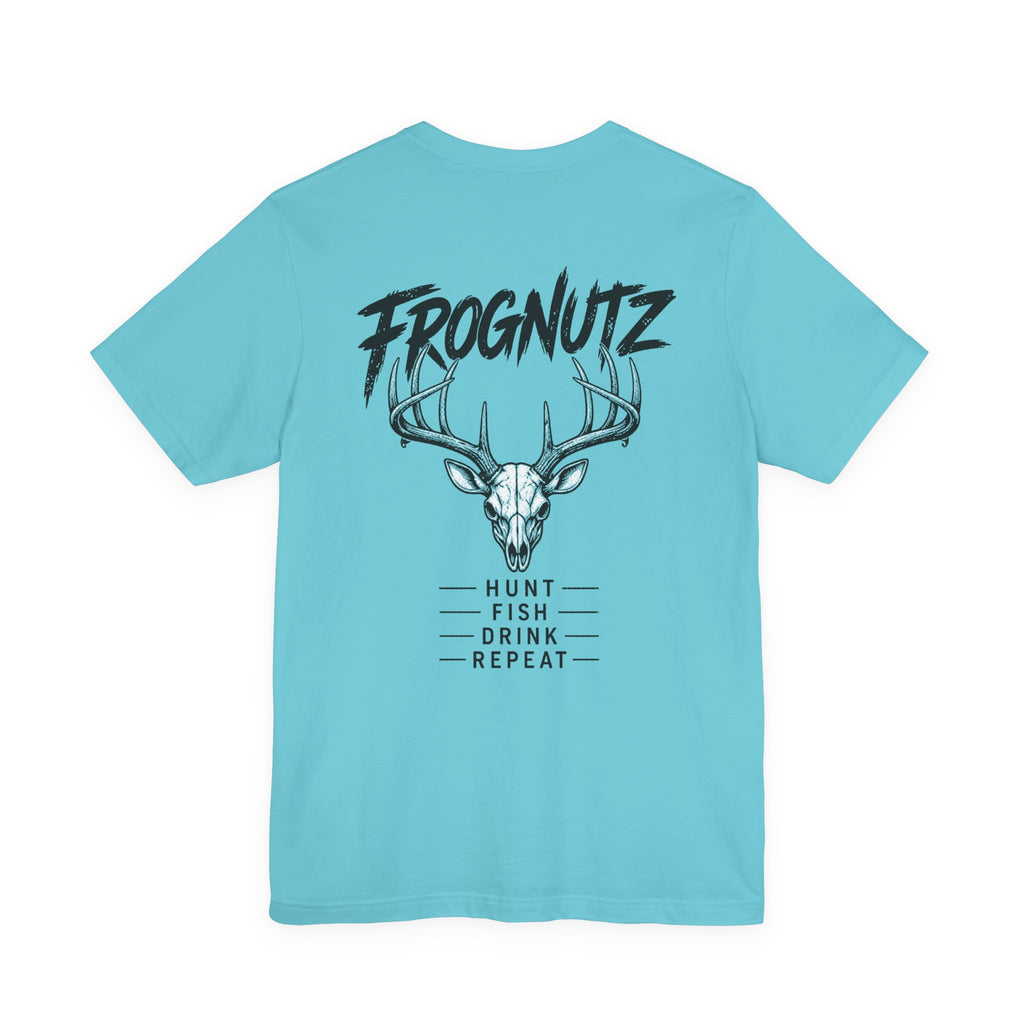 Frognutz Hunt Fish Drink Repeat | Front Logo and Back Graphic Tee