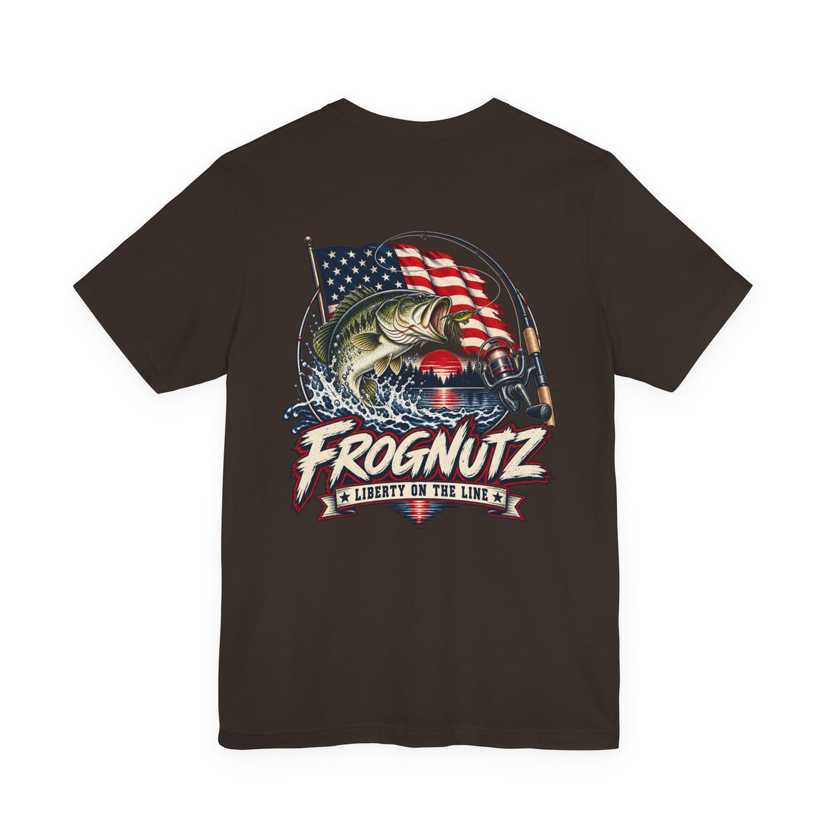 Frognutz Liberty on the Line | Front Logo and Back Graphic Tee