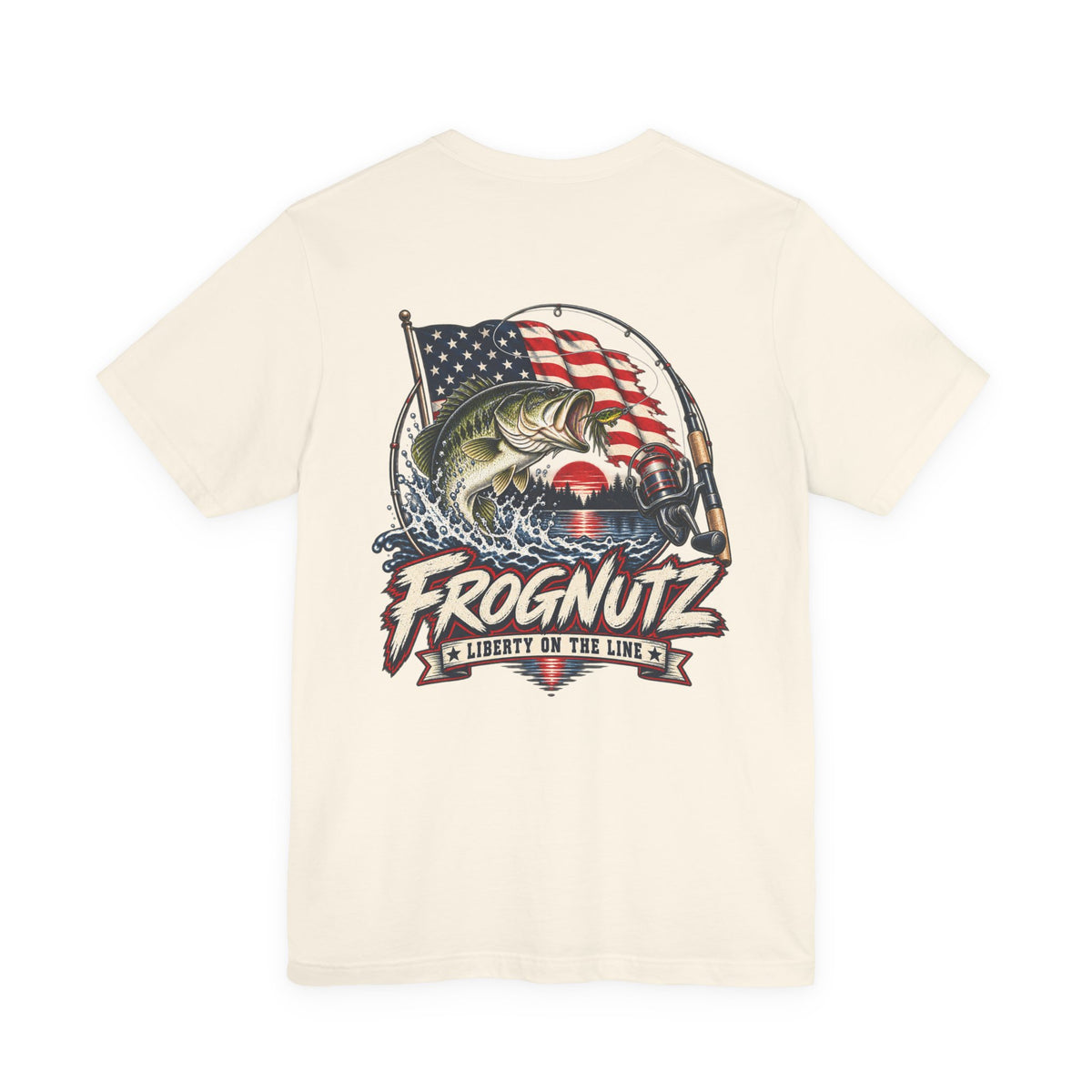 Frognutz Liberty on the Line | Front Logo and Back Graphic Tee