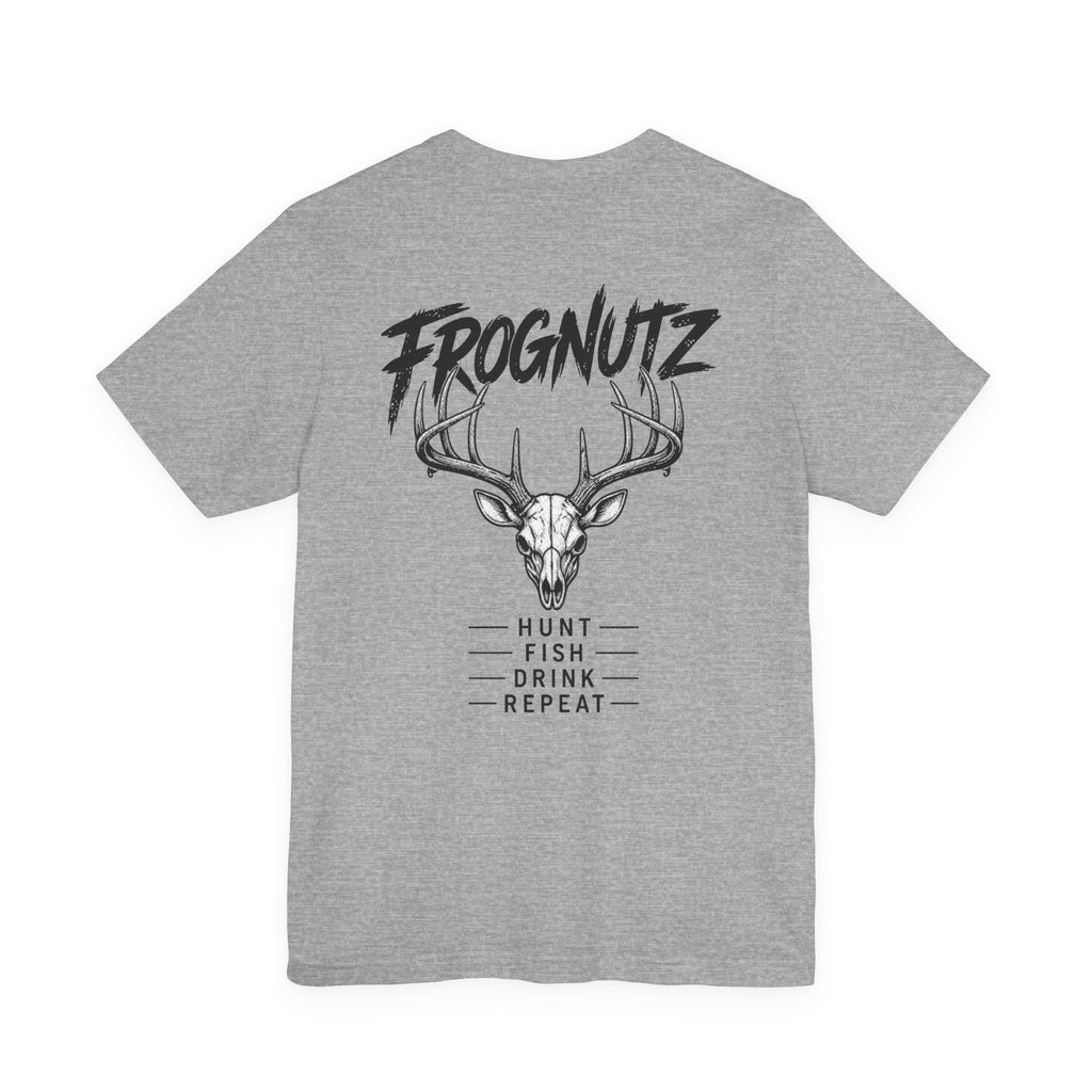 Frognutz Hunt Fish Drink Repeat | Front Logo and Back Graphic Tee