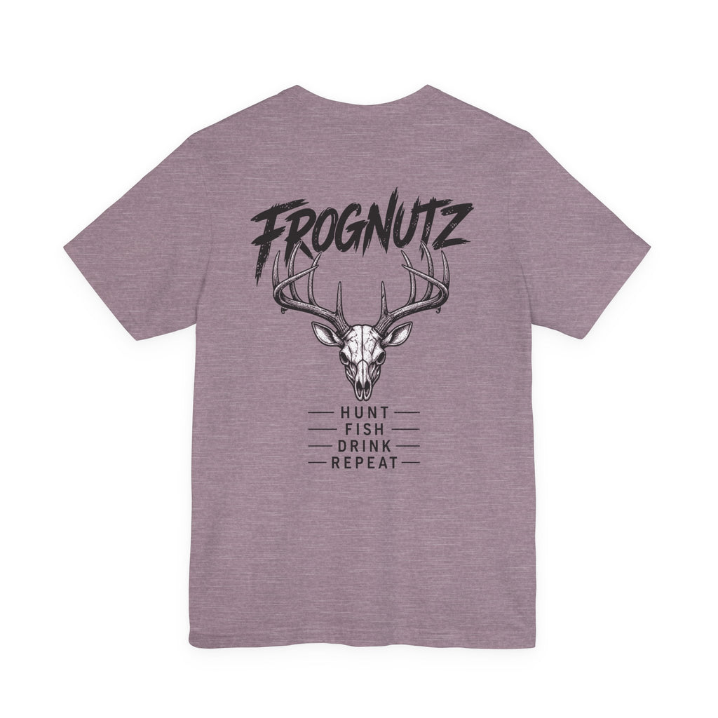 Frognutz Hunt Fish Drink Repeat | Front Logo and Back Graphic Tee
