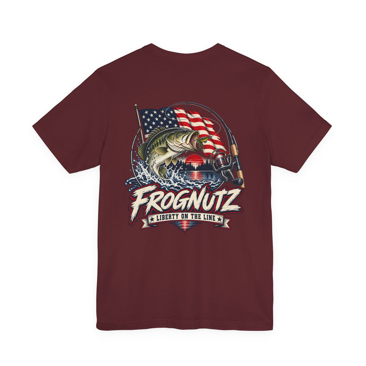 Frognutz Liberty on the Line | Front Logo and Back Graphic Tee