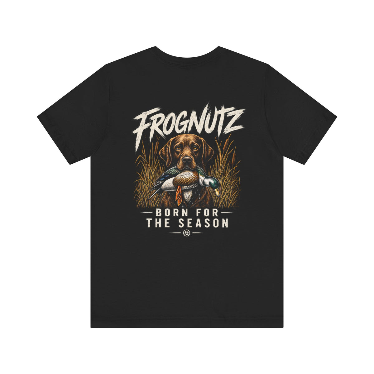 Frognutz Born for the Season | Front Logo and Back Graphic Tee