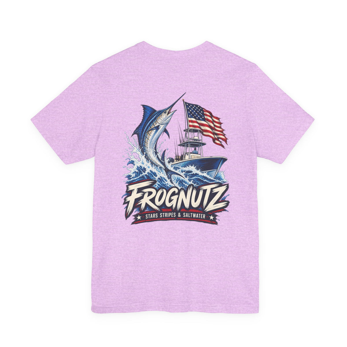 Frognutz Stars Stripes and Saltwater | Front Logo and Back Graphic Tee