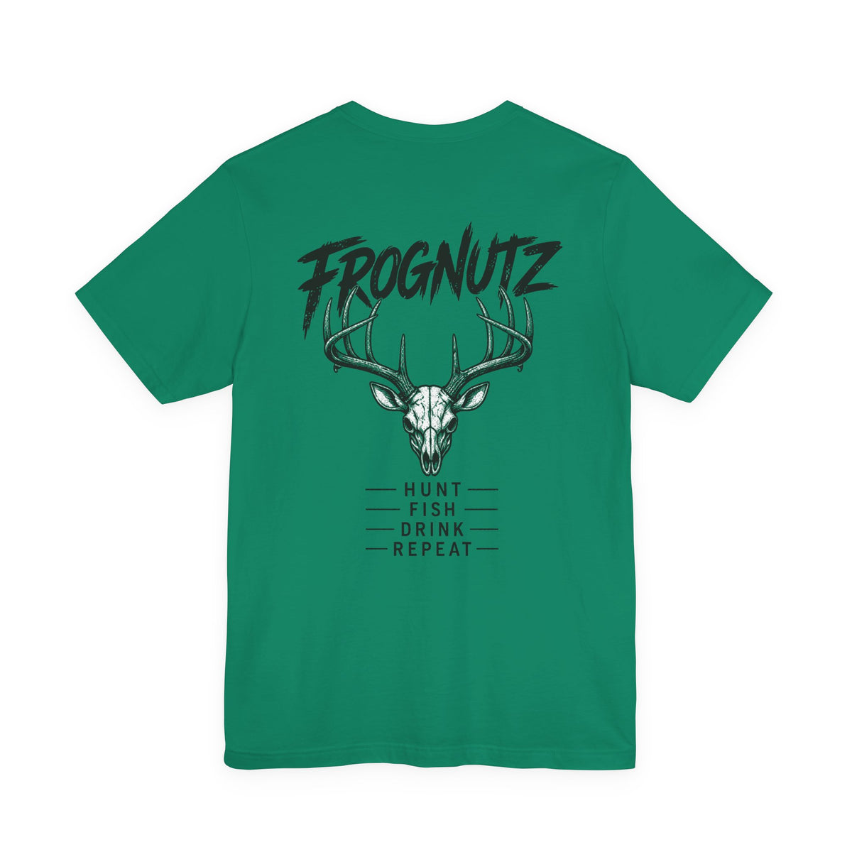 Frognutz Hunt Fish Drink Repeat | Front Logo and Back Graphic Tee