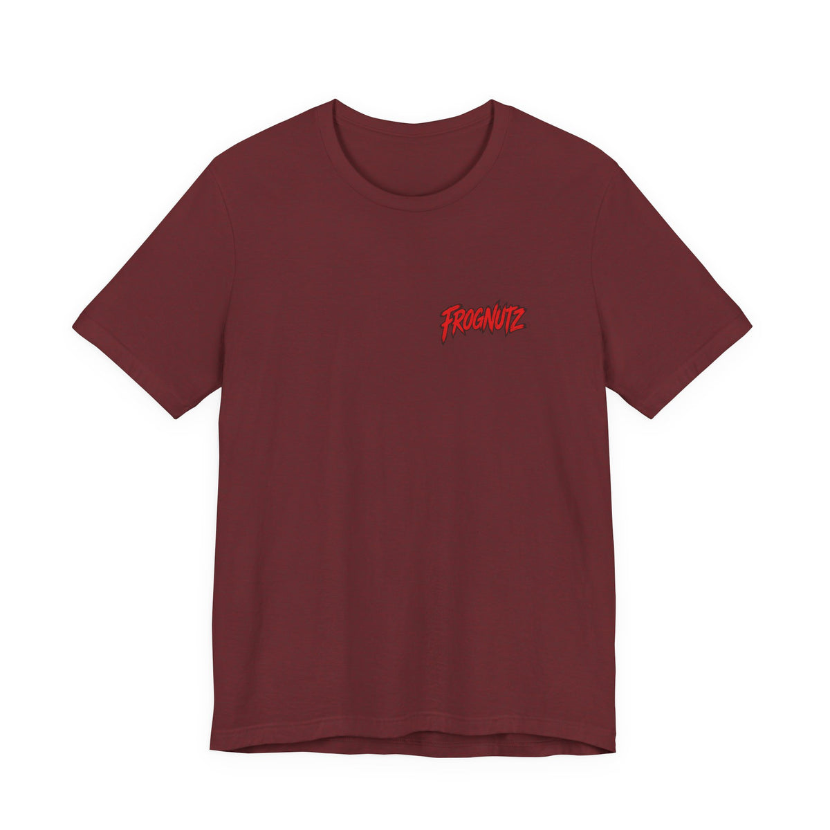 Frognutz Red White and Reel | Front Logo and Back Graphic Tee