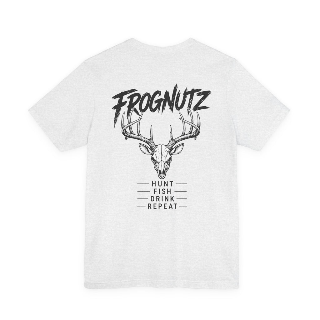 Frognutz Hunt Fish Drink Repeat | Front Logo and Back Graphic Tee
