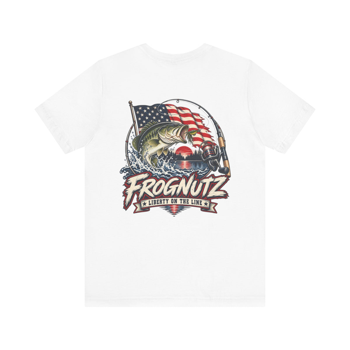 Frognutz Liberty on the Line | Front Logo and Back Graphic Tee