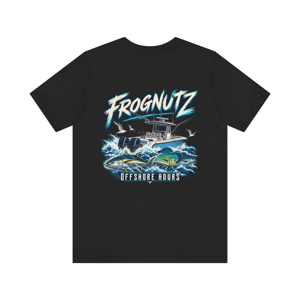 Frognutz Offshore Hours | Front Logo and Back Graphic Tee